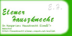 elemer hauszknecht business card